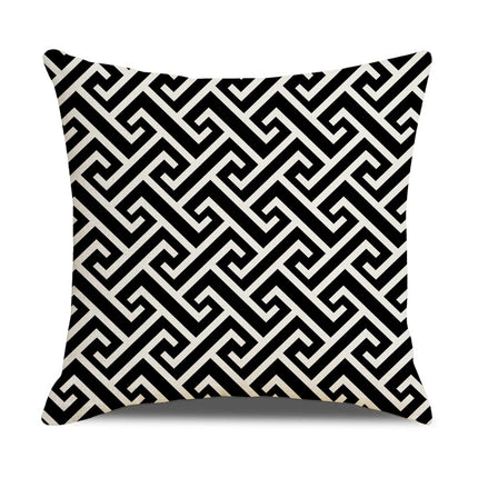 Oorgrens-kussingsloop Eenvoudige Geometrie Warmverkope Linne Kussingsloop Sofa Kussing Huishoudelike Items