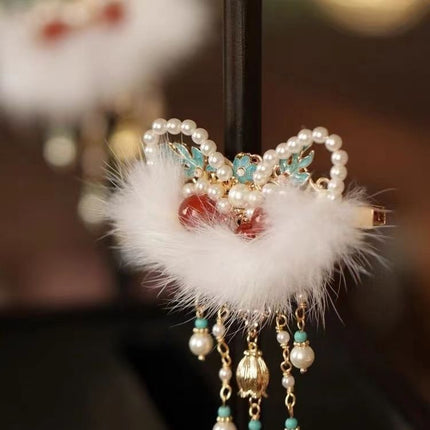 Xingshi Tassel Hairpin Daily Accessories Red Cute