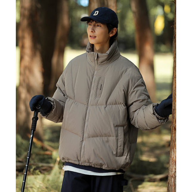 Stand Collar Men's Thick Couple Coat