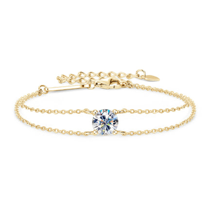 Vierklou Moissanite Armband Veelsydige Silwer Juweliersware
