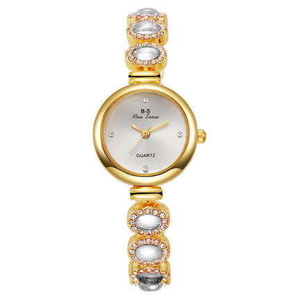 Vroue-armband Ronde Wyse Diamant Gevorderde Kwarts-horlosie
