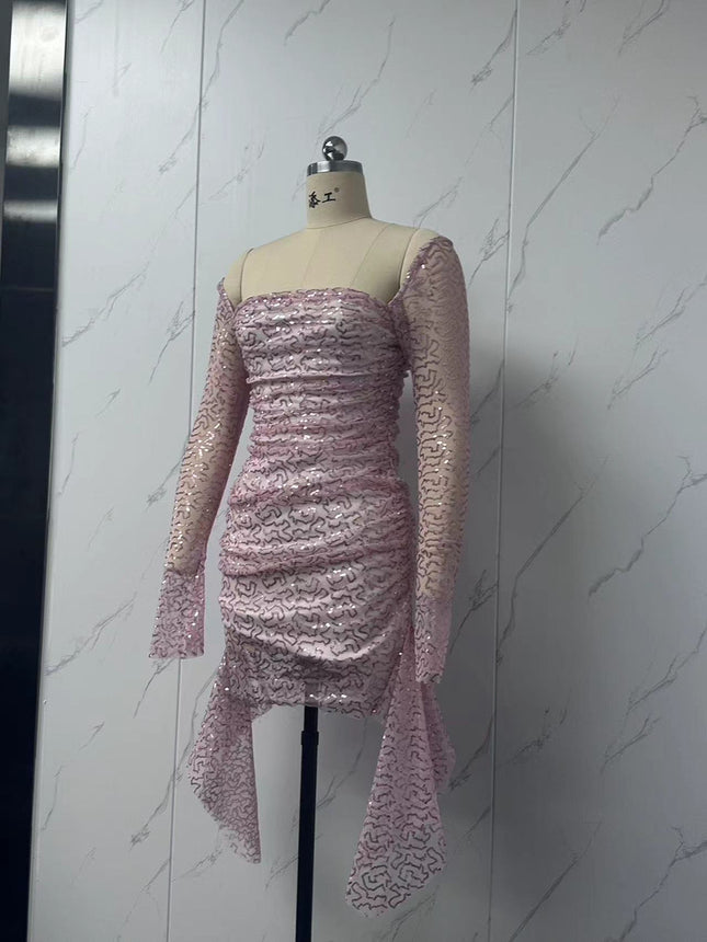 European And American Sexy High-end Pearl Skirt