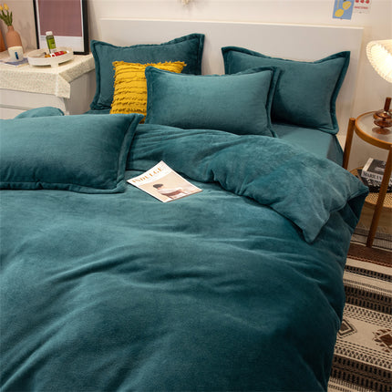Vierstuk Plaas Dubbelkantige Fleece Warm Geel Duvet-oortreksel