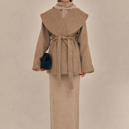 Oversized Waterfall Collar Overcoat Spring Summer Cute