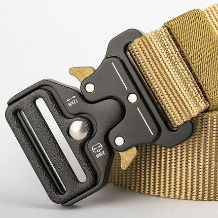 Men's Belt Outdoor Hunting Tactical Belt Mult-Function Buckle Nylon Belt High Quality Marine Corps Belt Metal Buckle