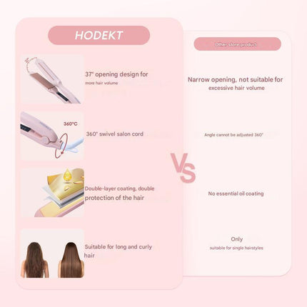 Manskuif Tweeledige Reguit Haarkruller Met Ioon Haarversorging, Kompak En Draagbaar, Geskik Vir Koshuisgebruik