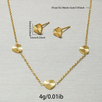 Lxalry 18K Gold Plated Mirror Ball Jewelry Set Hypoallergenic Skin Safe Necklace   Stud Earrings For Daily Evening  Never Fade Adjustable Luxury With Precision-Cast Beads