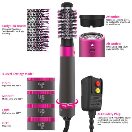 Professionele 5-in-1 Haardroër Borsel Droër En Reguitmaak Borsel Elektriese Haarstileermiddel Outomatiese Haarkruller Skoonheidsvoorrade Gadgets