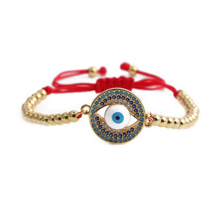 Koper Sirkoon Juweliersware Modieuse Goue Verstelbare Armband Met 'n Duiweloog-Ontwerp Vir Vroue