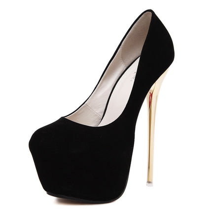 Dames Groot Grootte Kruis-aantrek Sexy Mans Anti-string Hoëhakke 16cm Dameskoene
