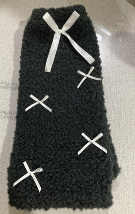 Lamb Wool Bow Foot Sock Thick Warm