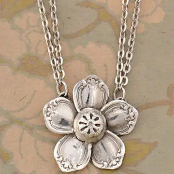 Retro Boheemse Skeppende Blomhangertjie-ketting