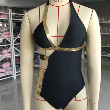 Bronzing Bright Cloth Split Swimsuit