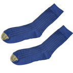 Blue Dark Stripe Gold Toe / Free Size