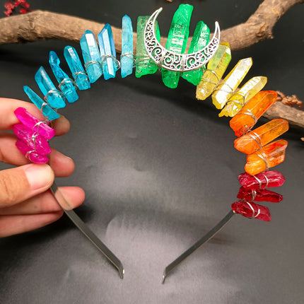 Natural Crystal Crown Hair Band