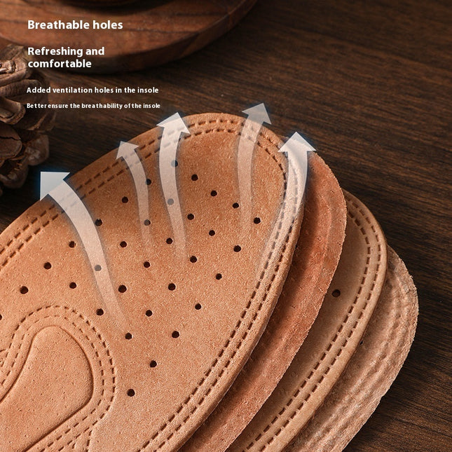 Sweat Absorbing And Deodorant Breathable Pigskin Insole