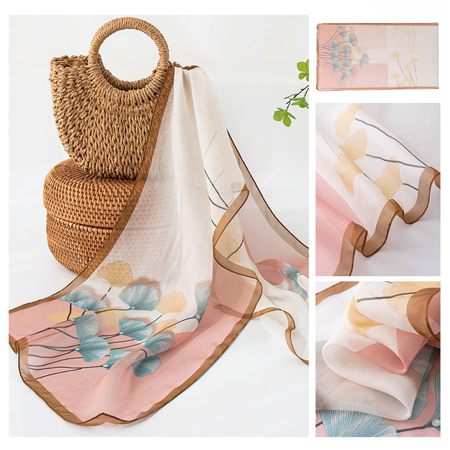 Silk Scarf Women's Mulberry Silk Printed Shawl