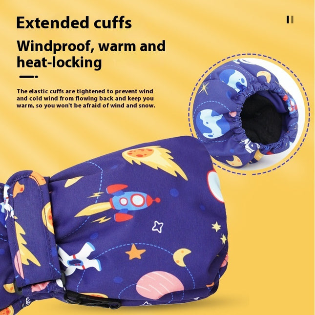 Warm With Velvet Thickened Cotton Waterproof Boys And Girls Riding