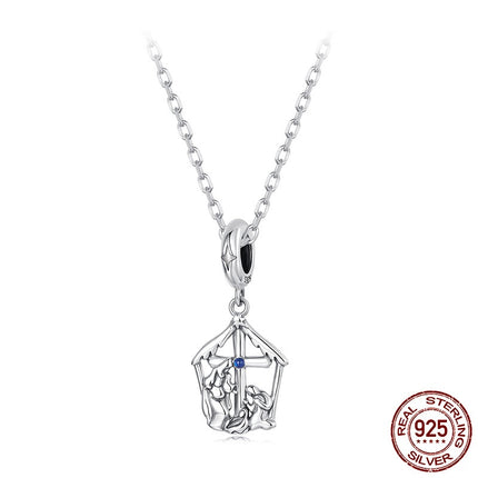 Hanger S925 Sterling Silwer Gelukkige Gesin selfdoen Juweliersware Toebehore Krale
