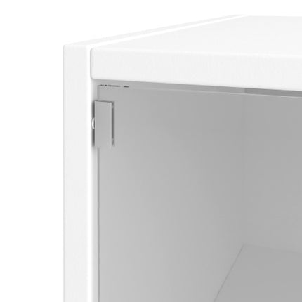 Wit Glasdeur Skoenboks Skoenopbergkas Met RGB Led Lig