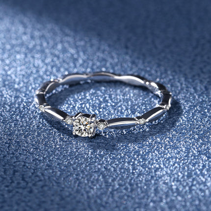 Moissanite Mode Diamant Trou Ring