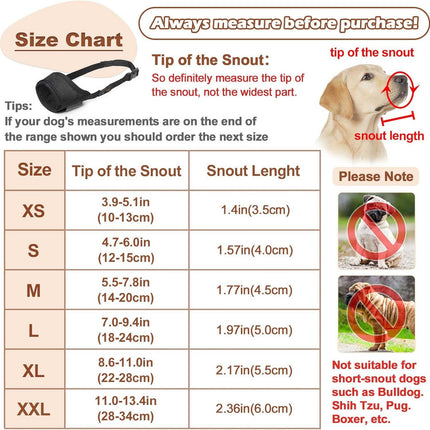 Dog Muzzle For Large Medium Small Dogs Mesh Muzzle For Dog To Prevent Biting Chewing Licking Eating Soft Dog Muzzle With Front Opening Design For Drinking Panting