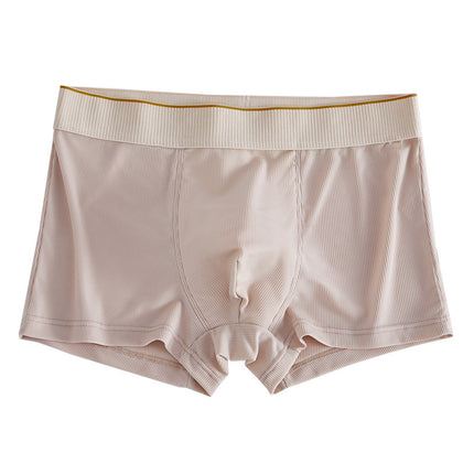 Ice Silk Stripes Men's Boxers Comfortable And Breathable