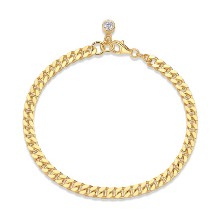 Set With Top-quality Moissanite, This Luxurious And Fashionable Light Luxury Trend Jewelry Silver Bracelet Is S925 Silver-plated With Gold