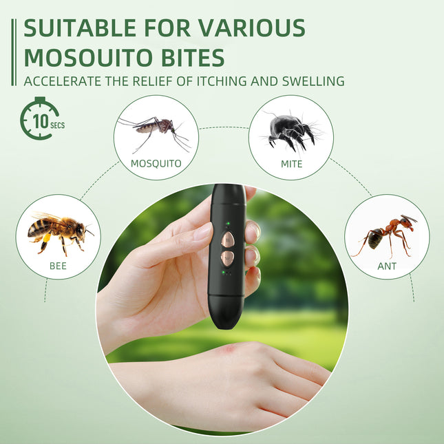 2-in-1 Elektriese Insekbytkoors Suigbytgif Anti-jeuk Instrument