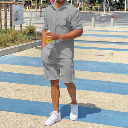 Men's Fashion Casual Short-sleeved Shorts Suit