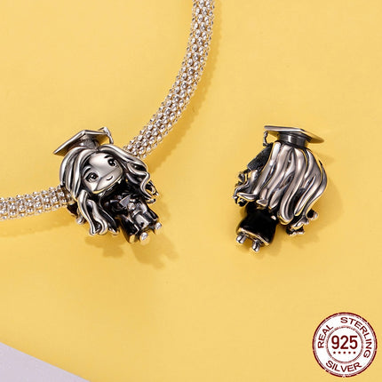 Gradeplegtigheidseisoen Klein Meisie Diy Kralewerk 925 Sterling Silwer Krale