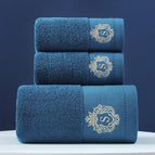 Plat Raam Blou / 1 Badhanddoek En 2 Handdoeke