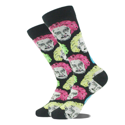 Men's Cartoon Animal Retro Oil Painting Mid-calf Socks