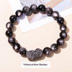 7A Natural Silver Stone / 10mm