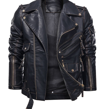 Vintage Leather Men's Coat Jacket Jacket