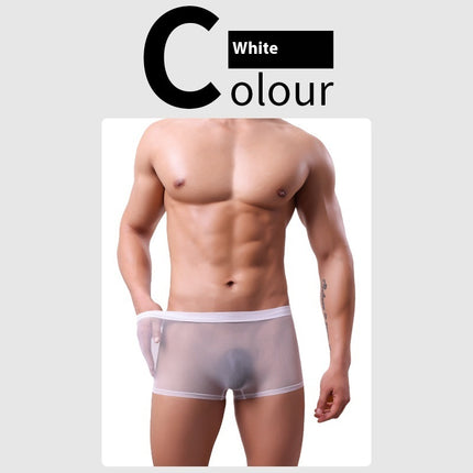 New Flat Foot Breathable Elastic Low Waist Boxer Briefs