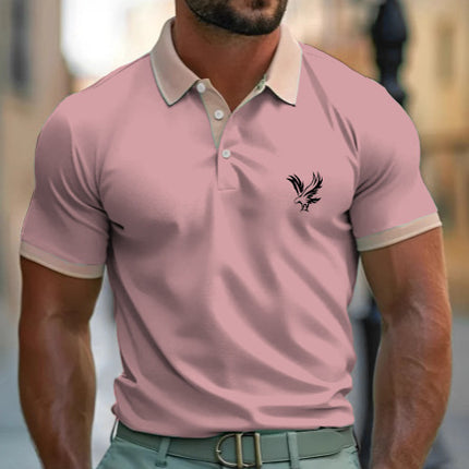 Casual Style Commuter's All-matching Digital Printing Lapel Men's Polo Shirt