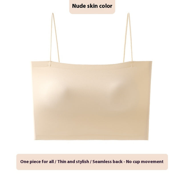 Women's Solid Color Chest Cushion Beautiful Back And Strapless