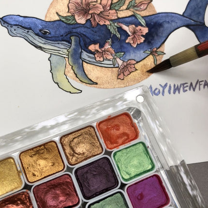 Silwerpoeier Mineraal Pêrel Waterverf Verpakking Thangka