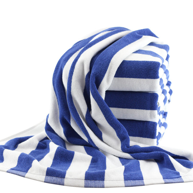 Katoen-garegekleurde Jacquard Strandbadhanddoek
