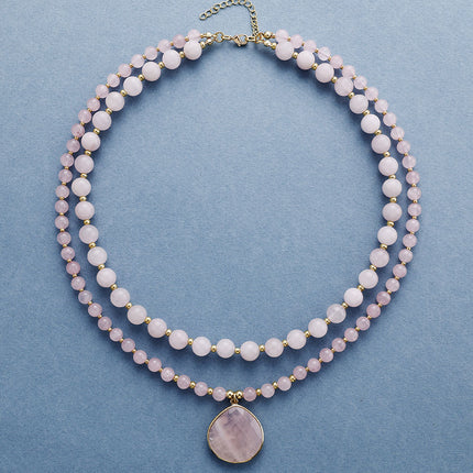 French-style Double-layered Fashionable Short Necklace