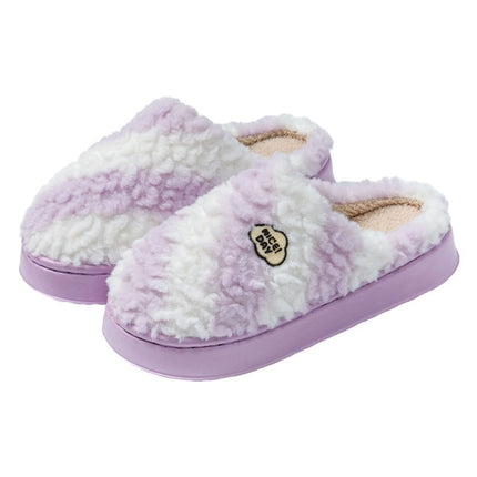 Vroue se Warm Glyvaste Stil Fluweel Katoen Pantoffels