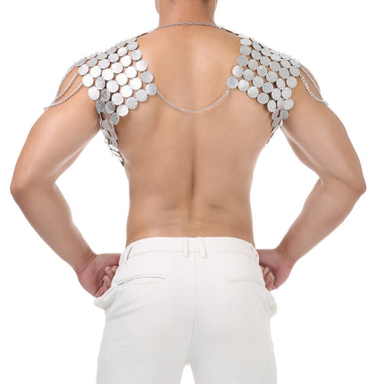 Metal Chain Sling Chain Sequin Stitching Chest Strap
