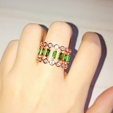 Smarag Goue Ring Instelling met Holte