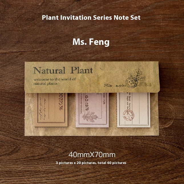 Notes Plant Series Vintage Flower And Grass Notebook DIY Decorative Paper