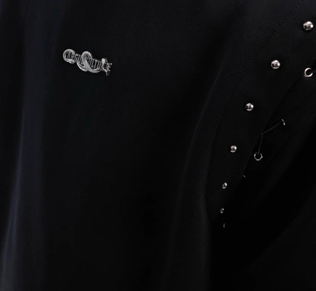 Niche Deconstruction Lace-up Cutout Short Sleeve