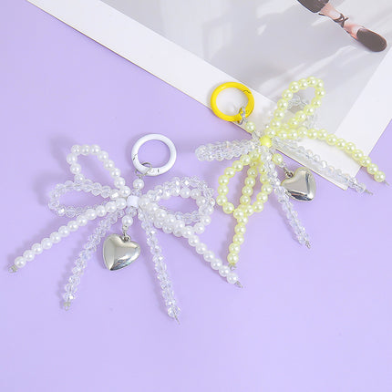 Kreatiewe Mode Kristal Dubbelboog Hanger Sleutelhanger