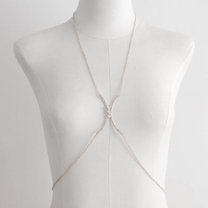 Diamond Tassel Chest Necklace Accessories Body Chains