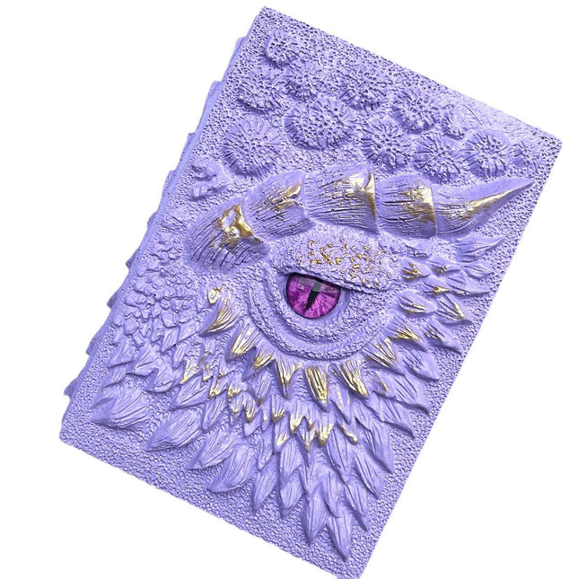 Clear Cream-Colored Resin Dragon Book Notebook