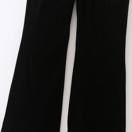 Women's Slim Fitting Velvet Hooded Jumpsuit